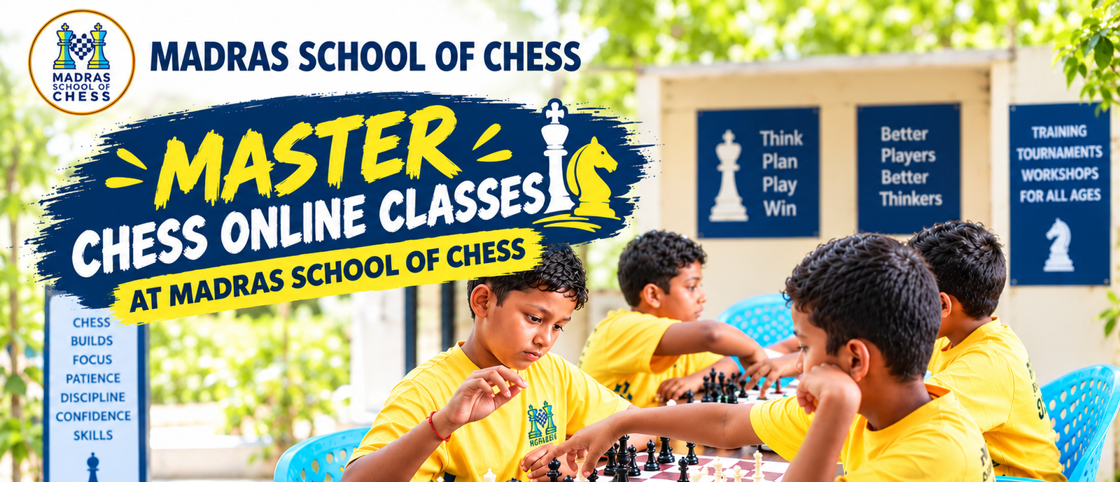 
                Master Chess Classes Online at Madras School of Chess